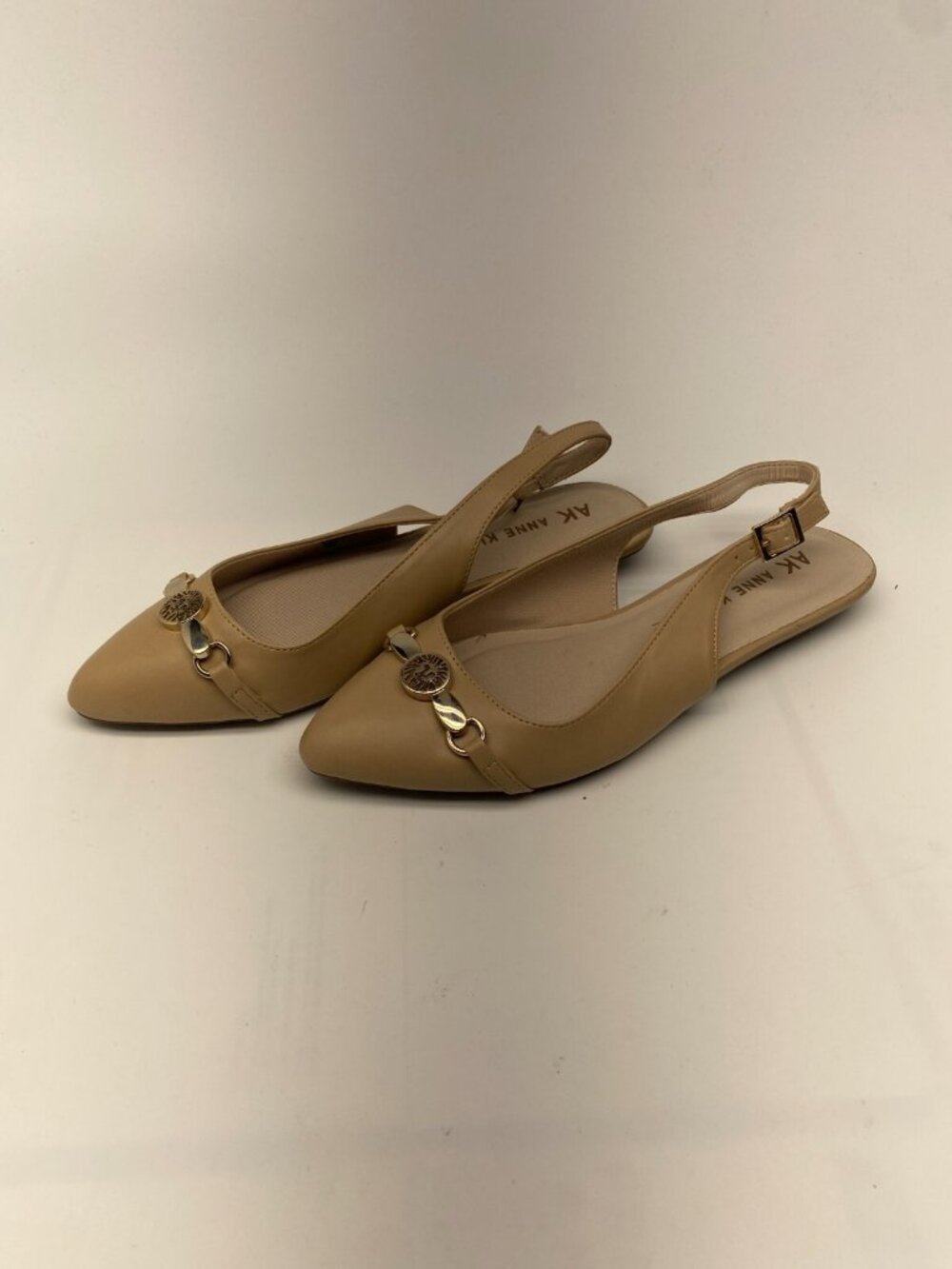 Anne Klein Womens Pointy Toe Tab Slingback Flex Flats Sz 10